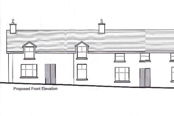 Pub holiday accommodation, proposed front elevation. Credit: Robinson & Sons