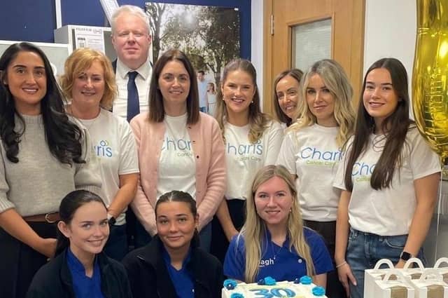 Coagh Pharmacy staff who are celebrating 30 years serving the local community.