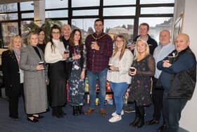 Pictured with the Deputy Mayor of Mid and East Antrim, Stewart McDonald at the Housing Executive Homeless Awareness Week Coffee Morning in the Ballymena office are Housing Executive staff and stakeholders.  Photo: NIHE