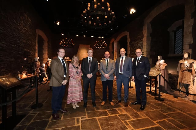 The US delegation pictured at the Game of Thrones Studio Tour in Banbridge.