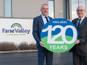 Trevor Lockhart MBE, Fane Valley Group Chief Executive with Patrick Savage, Fane Valley Co-operative Society Chairman.