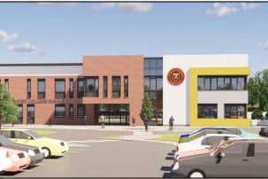 An artist’s impression of the proposed new build for Integrated College, Dungannon
