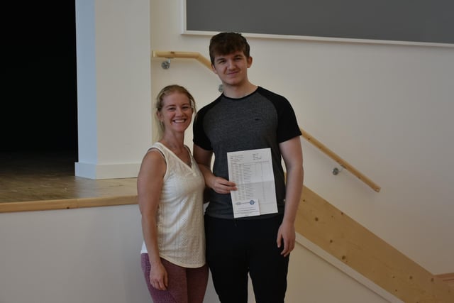 Caitriona Connolly with her son Cian, one of the high achievers at Lismore College pictured after receiving his GCSE results.