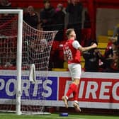 Andy Ryan found the net twice to help Larne FC progress to the Irish Cup quarter-finals. (Pic: Pacemaker Press).