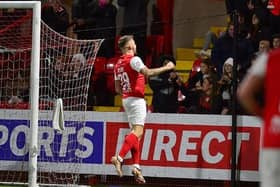 Andy Ryan found the net twice to help Larne FC progress to the Irish Cup quarter-finals. (Pic: Pacemaker Press).