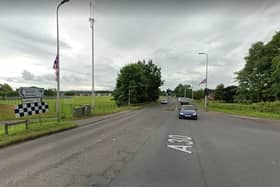 The collision took place on the Prince William Road in Lisburn, near its junction with the Knockmore Road. Picture: Google.