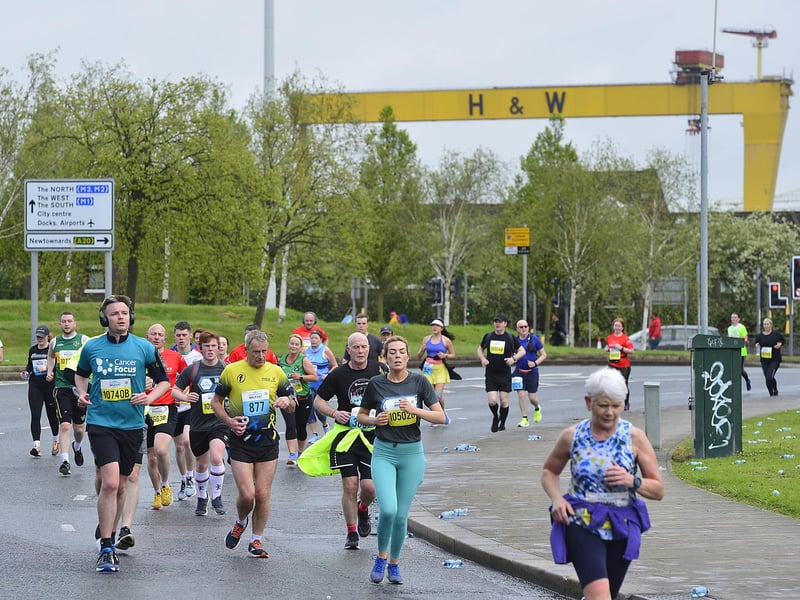 The route took runners past numerous famous landmarks.