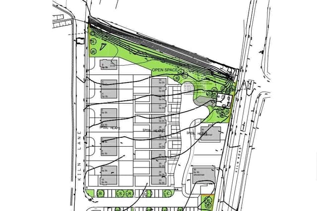 The affordable housing scheme will make the most of disused land south of 4-10 Boconnell Court, Lurgan. Credit: ABC planning portal