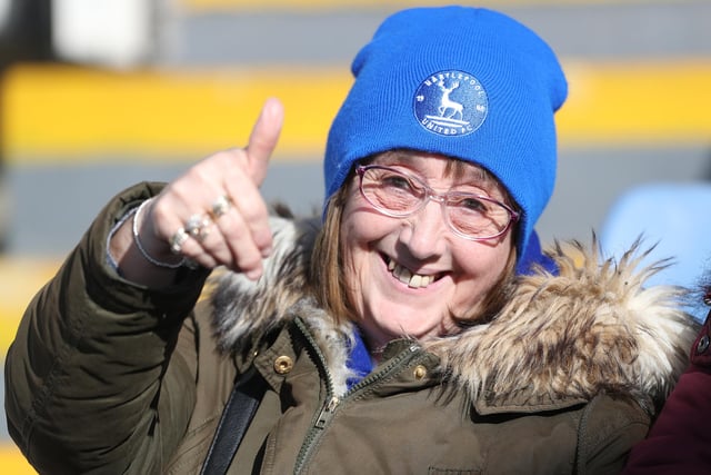 Hartlepool United supporters are in good spirits ahead of their League Two meeting with Leyton Orient. (Credit: Mark Fletcher | MI News)