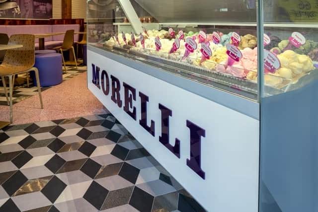 Morelli, Northern Ireland’s specialist in authentic Italian-style ice cream, has been given a timely summer boost from UK observers. Famed for its Knickerbocker Glory and other tasty and colourful ice cream desserts, Morelli is now Ireland’s oldest producer. Pictured is the distinctive ice cream shop in Portrush