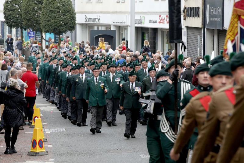 The parade included 300 current service personnel, veterans and cadets.