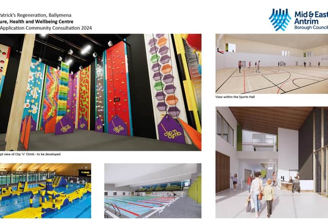 Images of the proposed Ballymena leisure centre and facilities. Pic: Mid and East Antrim Borough Council