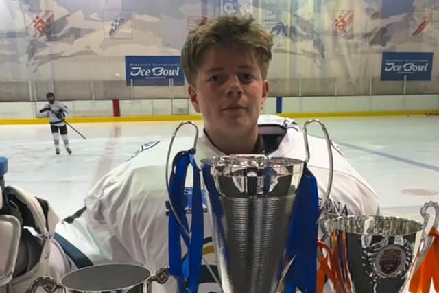 Local teenager William John Hanna with the treble