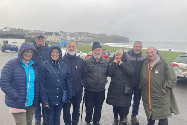 Members of Ballycastle Rotary step out at Portrush's West Strand