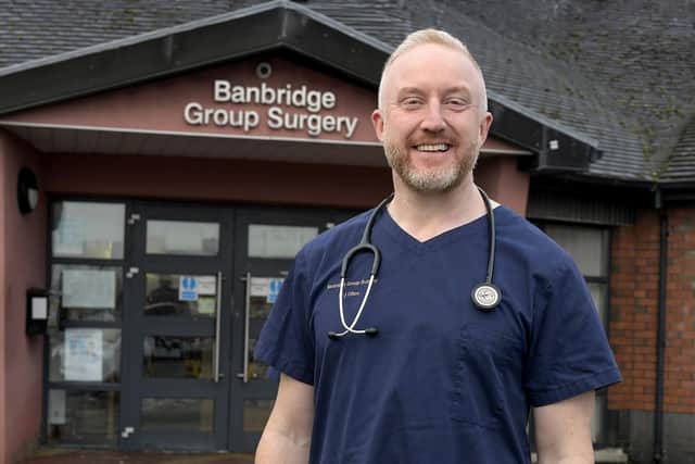Banbridge GP Doctor Jonathan Dillon has spoken about his shock bowel cancer diagnosis – and his mission to raise awareness about the importance of screening. Pic: Paul Byrne Photography.