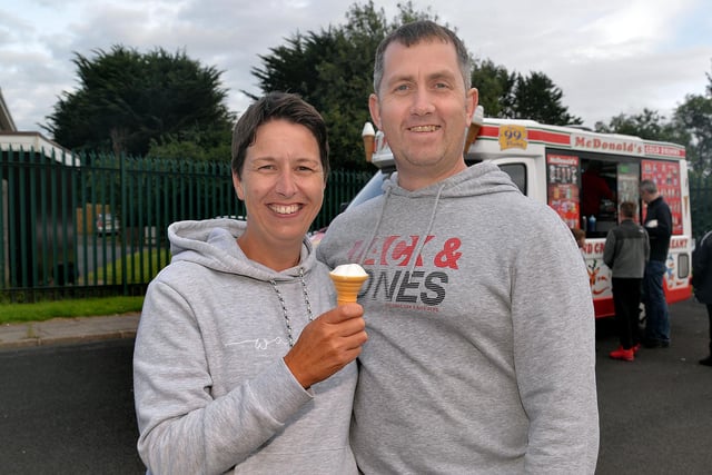 Heidi and David Workman at the Shankill Parish summer barbeque on Wednesday evening. LM27-248.