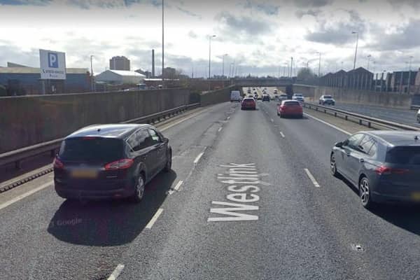 A major resurfacing scheme is taking place on the Westlink, Belfast. Picture: Google