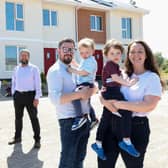 Niall and Mark Gribbin, Directors at Setanta Construction pictured with The Gallagher Family, Parents Courtney & Michael with their children Cillian and Liam.