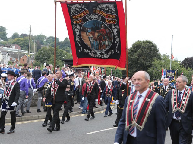 Glenarm RBP members on parade.