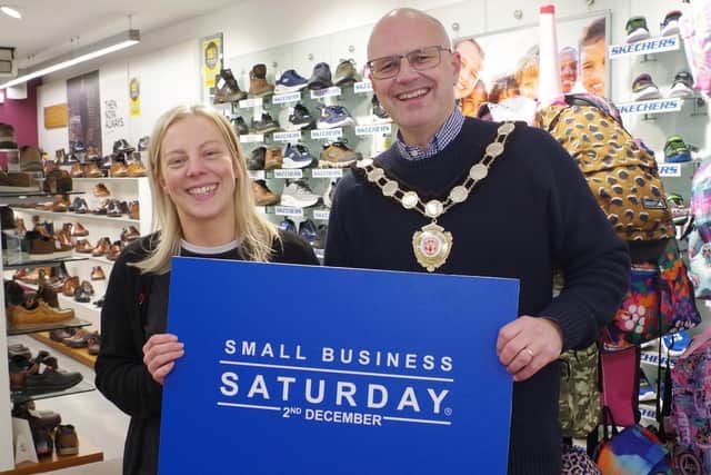 Chair of Mid Ulster District Council, Councillor Dominic Molloy at the launch Small Business Saturday. Credit: MUDC