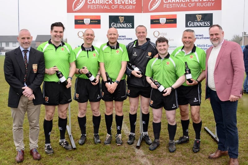 Officials are thanked for their contribution to the tournament.