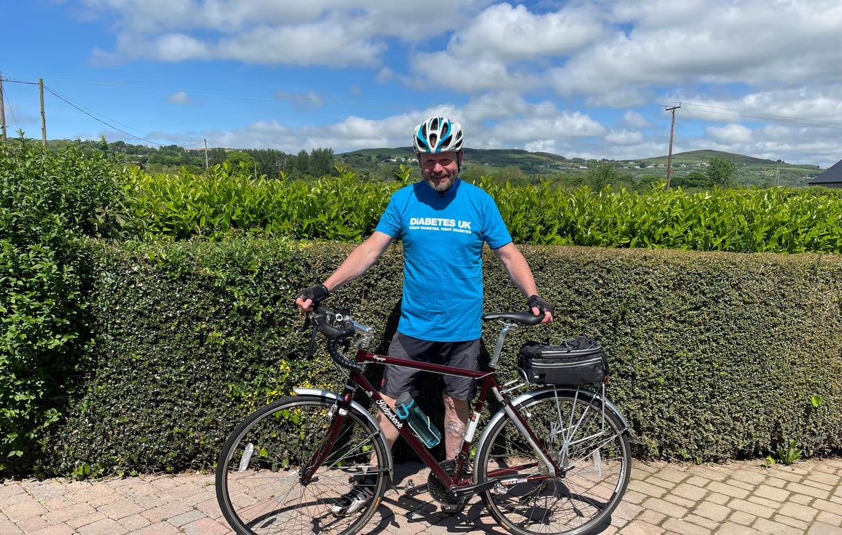 Lisburn man celebrates his 60th birthday by cycling 100 miles in aid of Diabetes UK