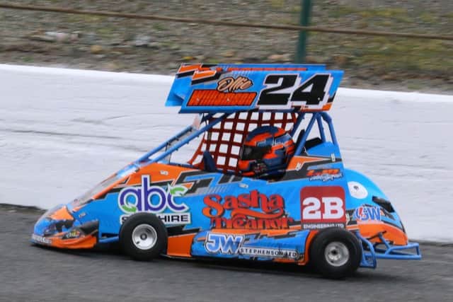 Young Scotch Street ace Ollie Williamson won the Ninja Karts at Tullyroan Oval