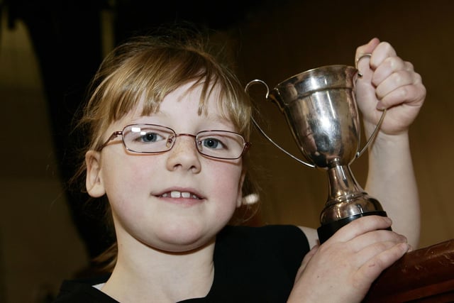 MOST PROMISING...Cara Telfer, most promising 7-8 years confined in the Coleraine Irish Dancing Festival in 2008