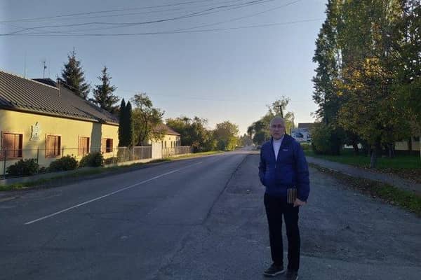The Moderator on one of the exodus routes (Transcarpathia Ukraine)