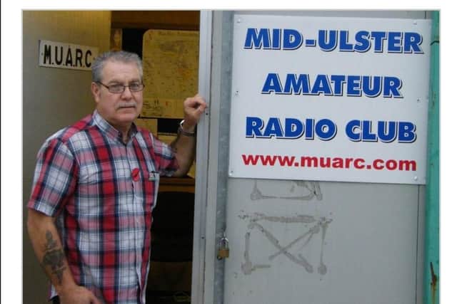 Manning the Mid Ulster Amateur Radio Club demonstration trailer at Mount Zion House in Lurgan, Co Armagh.