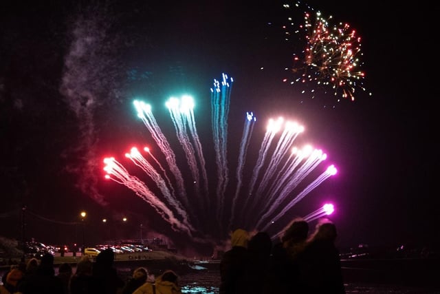 Whitehead's Christmas lights event concluded with a fireworks display.
