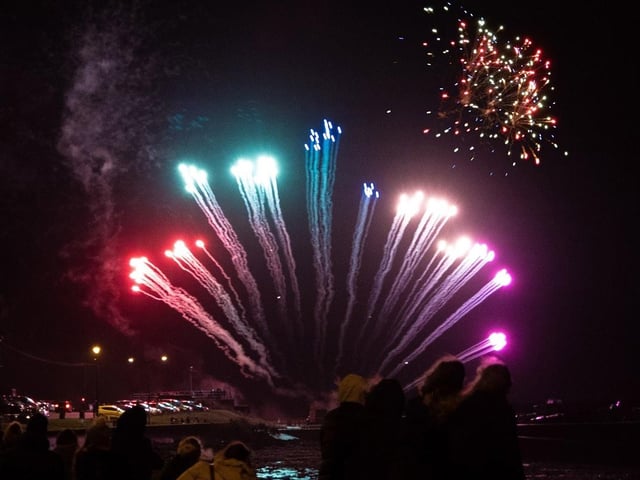 Whitehead's Christmas lights event concluded with a fireworks display.