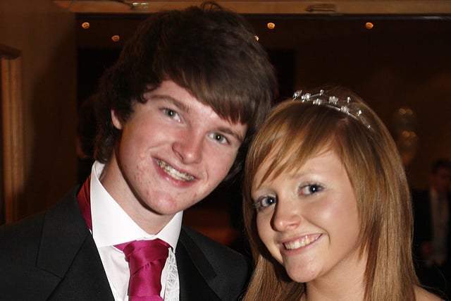 HAPPY TIMES...Daniel McKee and Chloe Young pictured during the Dunluce School Formal at the Royal Court Hotel in 2009.