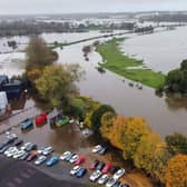 Aerial drone image showing significant flooding around the River Bann in Portadown.  Photo by Lukas of Lucky Loyal Photography
