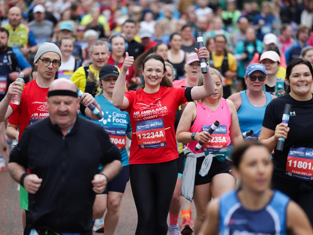 Enjoying being part of the Phoenix Energy Belfast City Marathon.