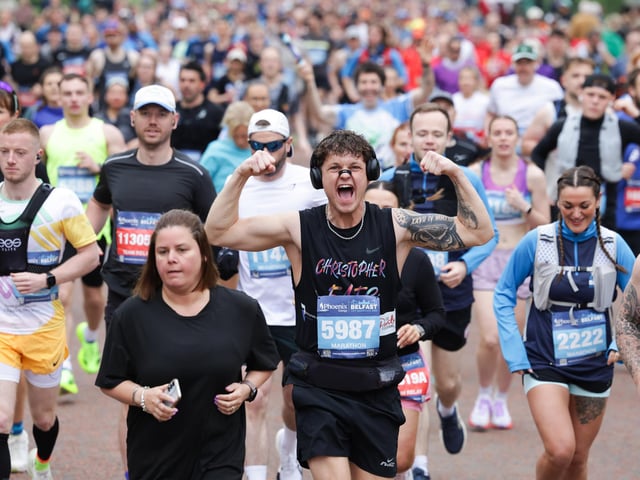 Enjoying being part of the Phoenix Energy Belfast City Marathon.