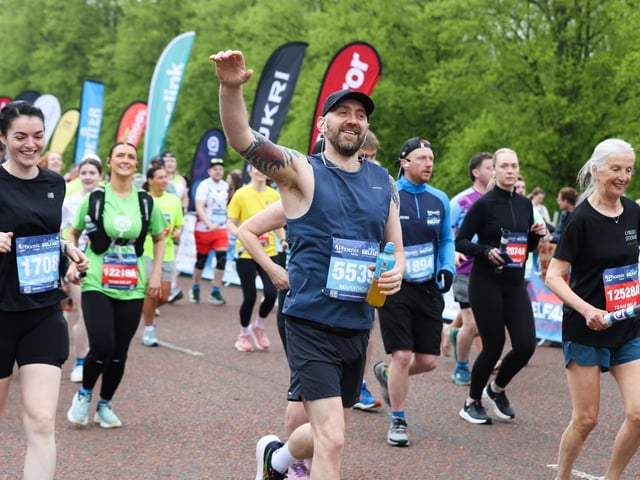 Enjoying being part of the Phoenix Energy Belfast City Marathon.