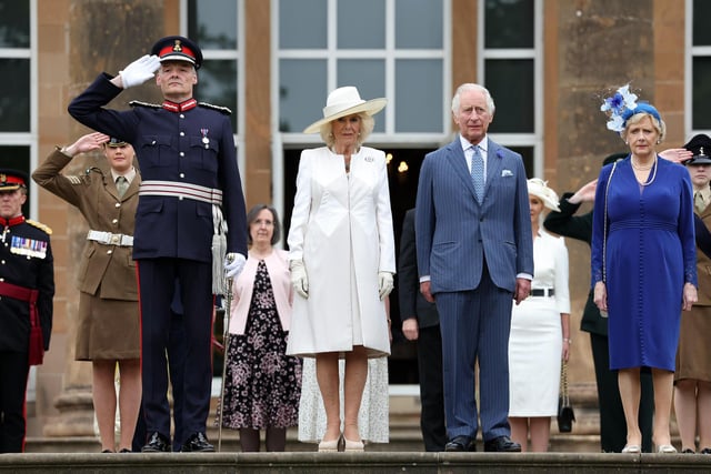 King Charles and Queen Camilla pictured at Hillsborough Castle.