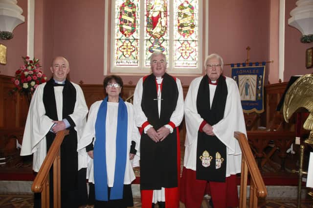 Bishop of Down and Dromore, the Right Reverend David McClay rededicated the church and dedicated a number of generously donated gifts including the newly restored organ. The service was conducted by the Rector, the Reverend Paul McAdam assisted by Mrs June Todd, Parish Reader.