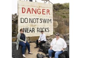 Pictured on Portstewart Strand are Leigh Carey, CEO of the Hummingbird Project, Dr Jimmy McAleese, Chair of the new Charity Hummingbird Causeway and Jill Houston, a Hummingbird Project Director of Services. CREDIT STEPHEN POTTS