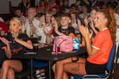 Every point was applauded at the Tir Na nÓg GAC fanzone. PT31-219.
