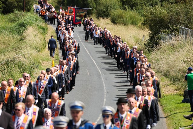 There was a big turnout for the Twelfth parade in Rossnowlagh on Saturday.