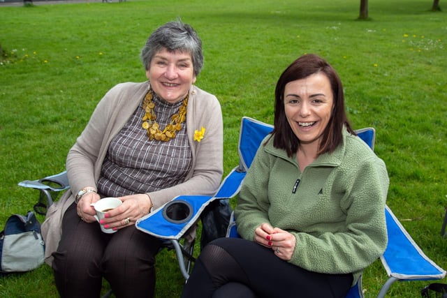 Georgina Maginn, left, and her daughter, Mary Watson pictured at Sunday's Shankill Parish Picnic in the Park. LM19=208.