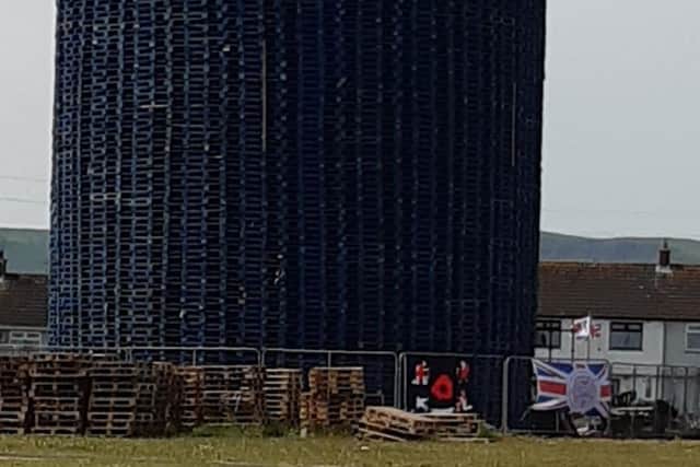 Craigyhill bonfire. Pic: Local Democracy Reporting Service