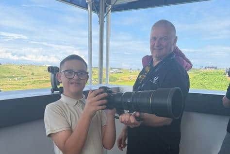 12-year-old Zain enjoying his day at the Open at Royal Portrush Golf Club. CREDIT LINDA ATTIA