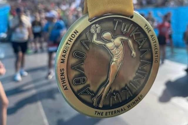 The Athens Medal. Credit David McGaffin