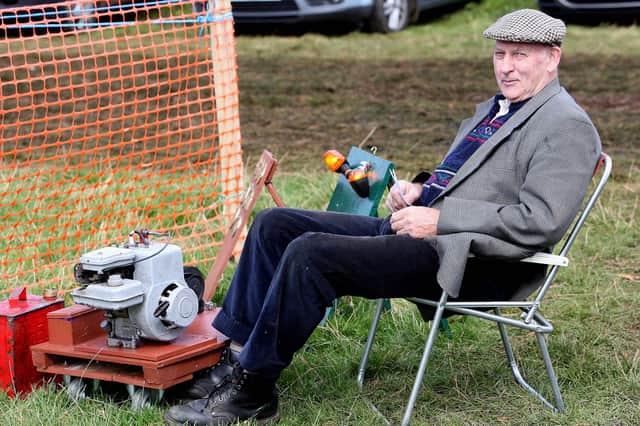 TAKE A SEAT...Joe Armstrong from Kilrea pictured relaxing during the Garvagh Clydesdale and Vintage Show in 2008