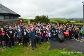 More than 80 climbers took to the mountain’s slopes in a bid to raise vital funds for the Air Ambulance in Scarlett's memory.  Photo: Brian Millar