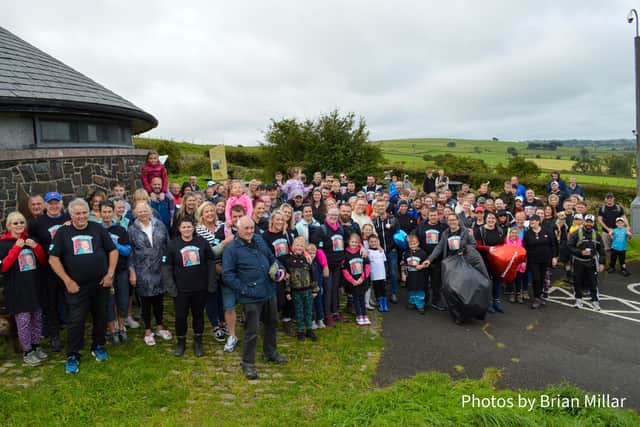More than 80 climbers took to the mountain’s slopes in a bid to raise vital funds for the Air Ambulance in Scarlett's memory. Photo: Brian Millar