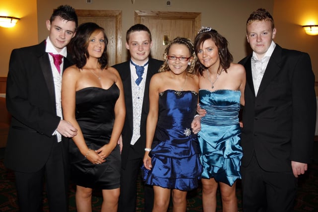 DRESSED TO IMPRESS...This group was pictured at the Dunluce School Formal at the Royal Court Hotel in 2009.